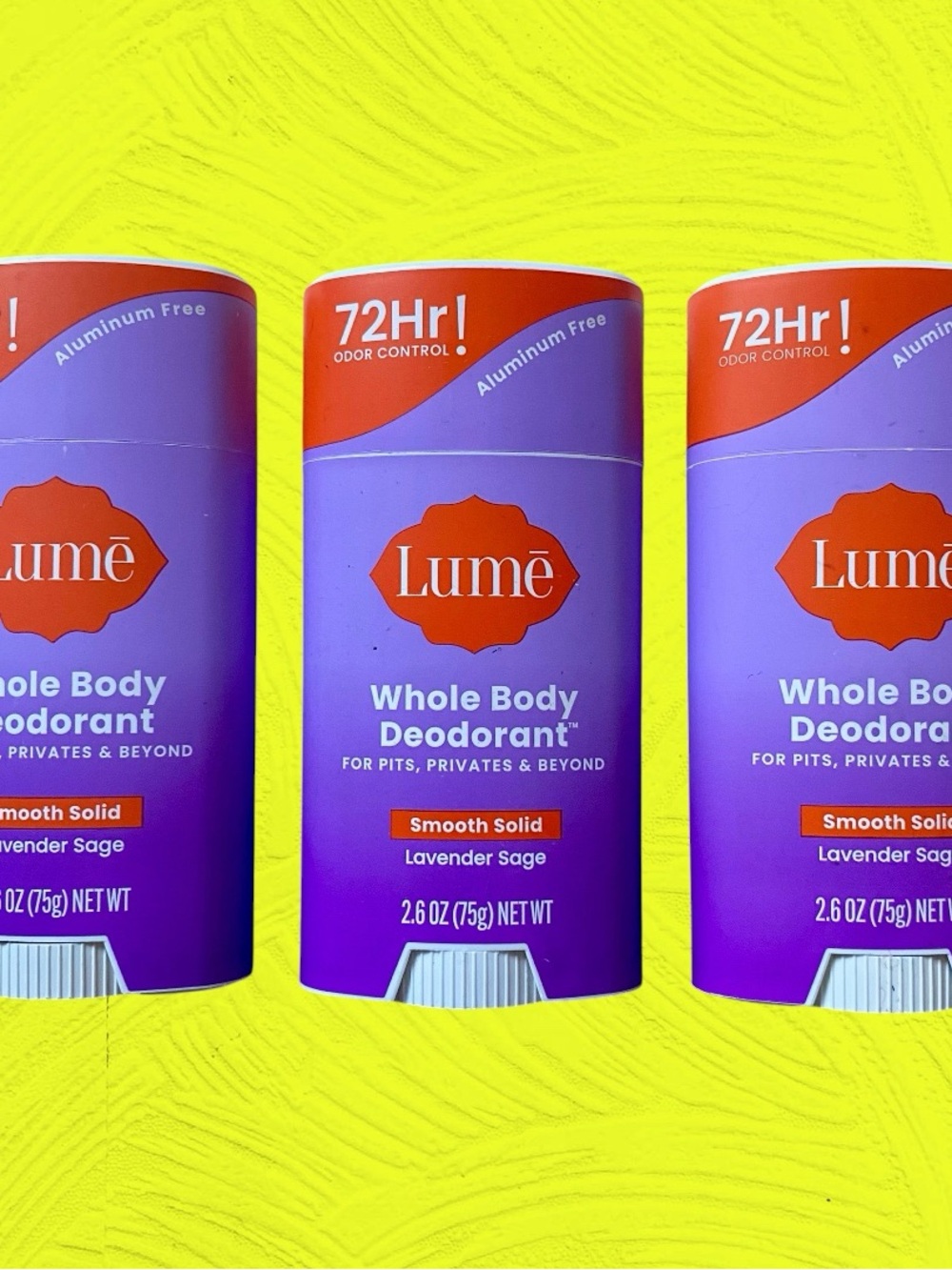 Lumé Whole Body Deodorant — Lavender Sage (Purple) 3ct